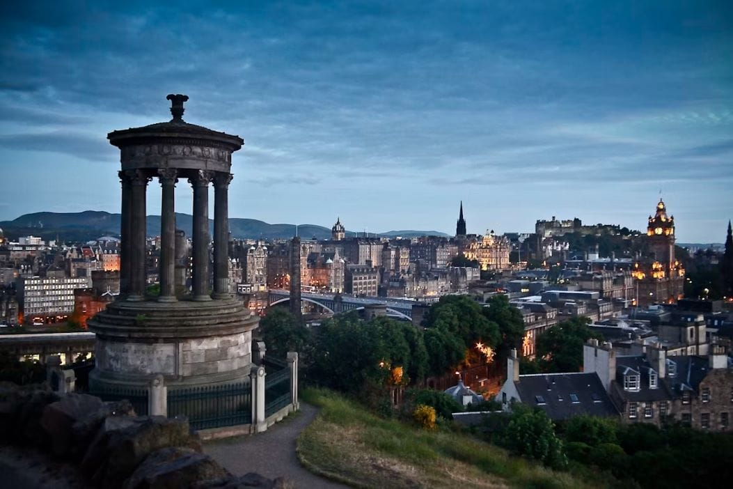 Edinburgh Scotland during August festival season