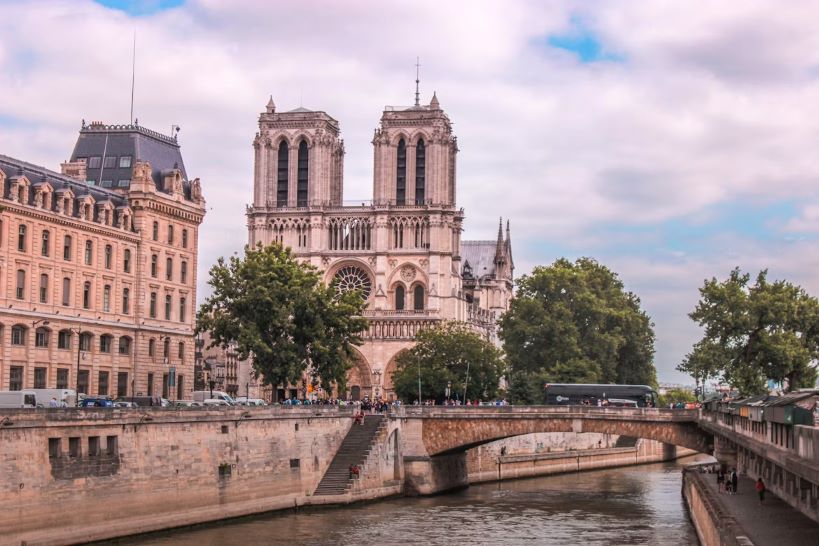 Notre-Dame Cathedral along the Seine River in Paris