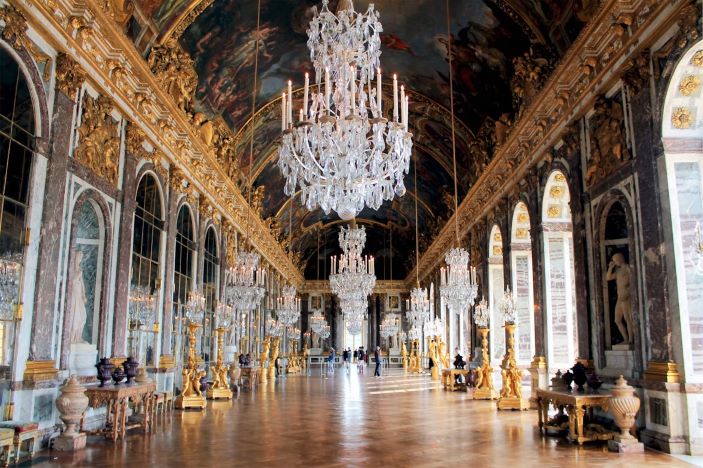 The magnificent Palace of Versailles near Paris